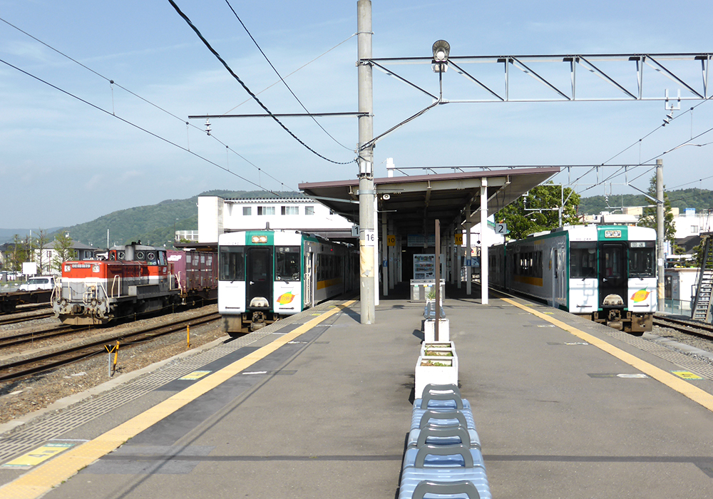 仮復旧時の石巻駅